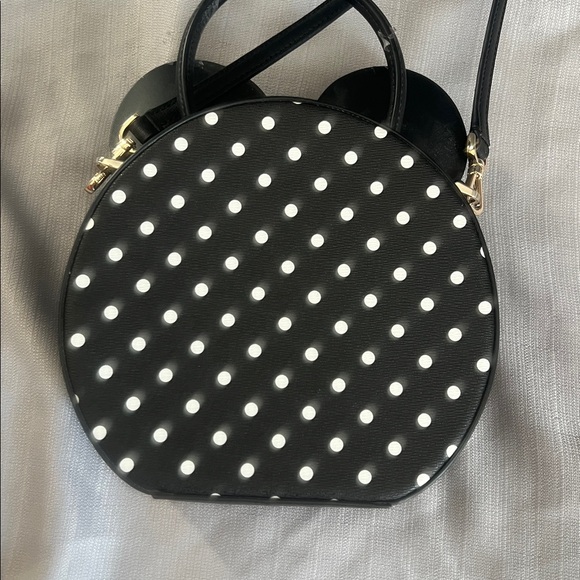 kate spade Black & White Polka Dot Kids Bag with Pink Bow Accent kate spade Kids Black and White Polka Dot Backpack with Red Bow main image 2